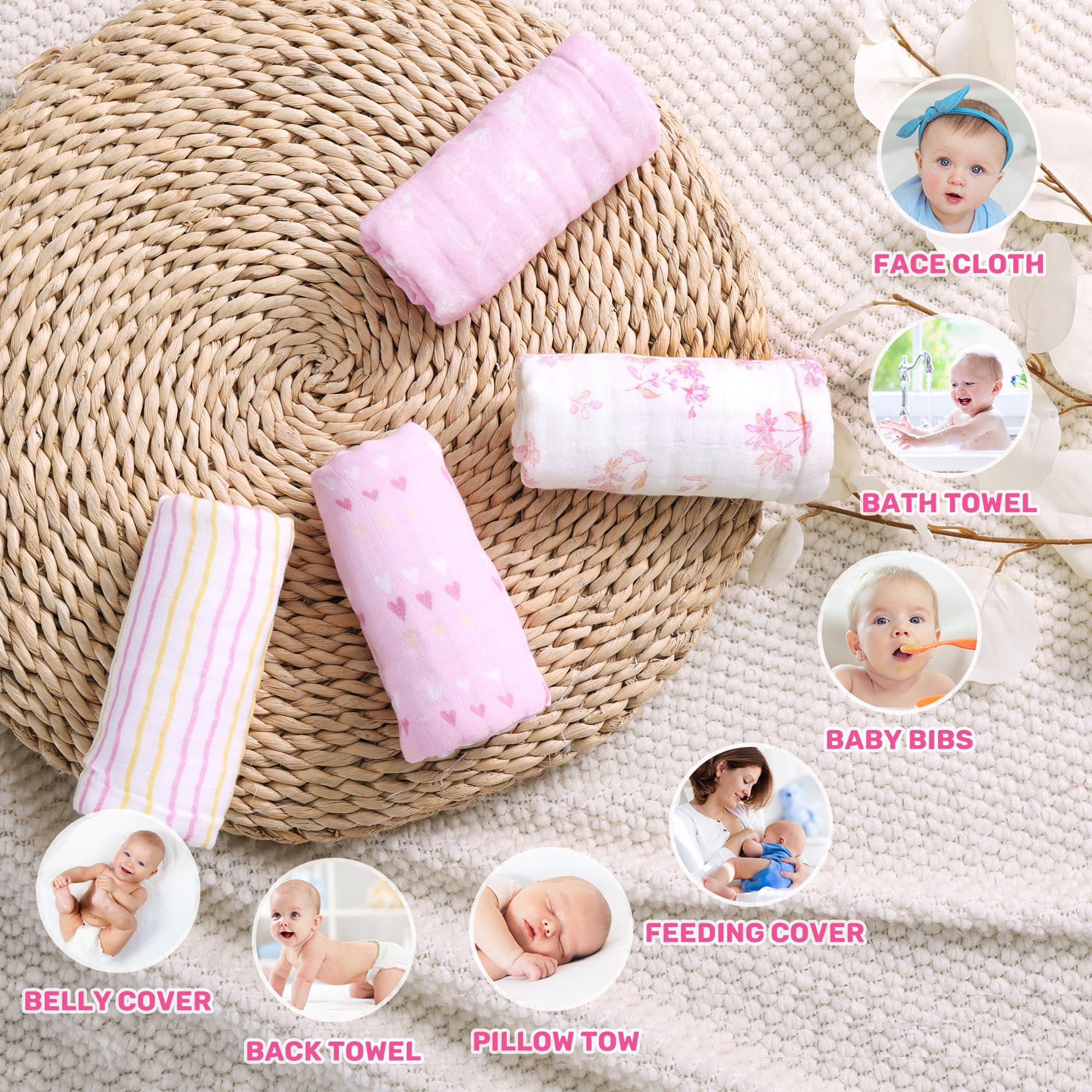Soft and breathable materials protect sensitive newborn skin.