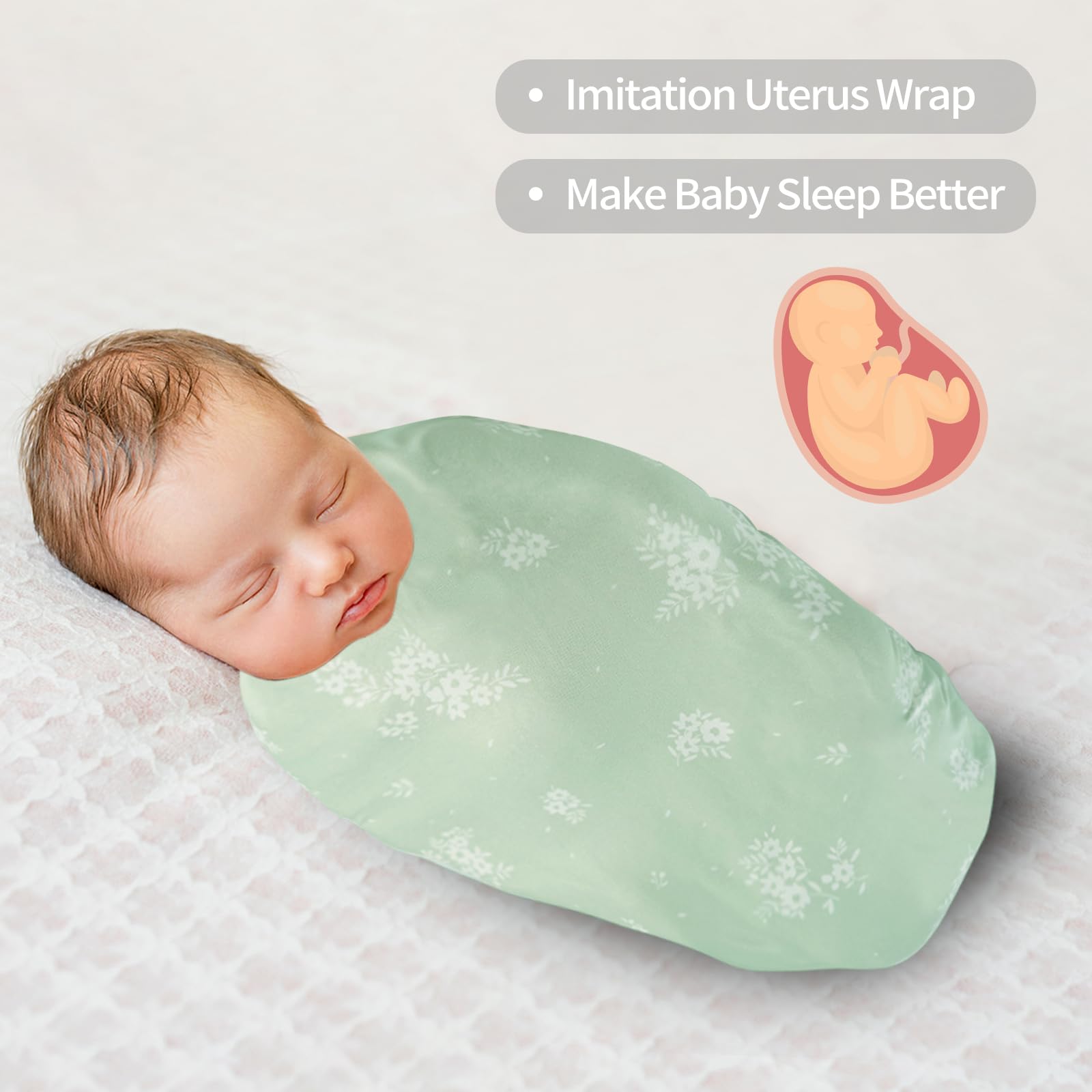 Viviland swaddle promotes calm sleep with breathable stretch fabric.