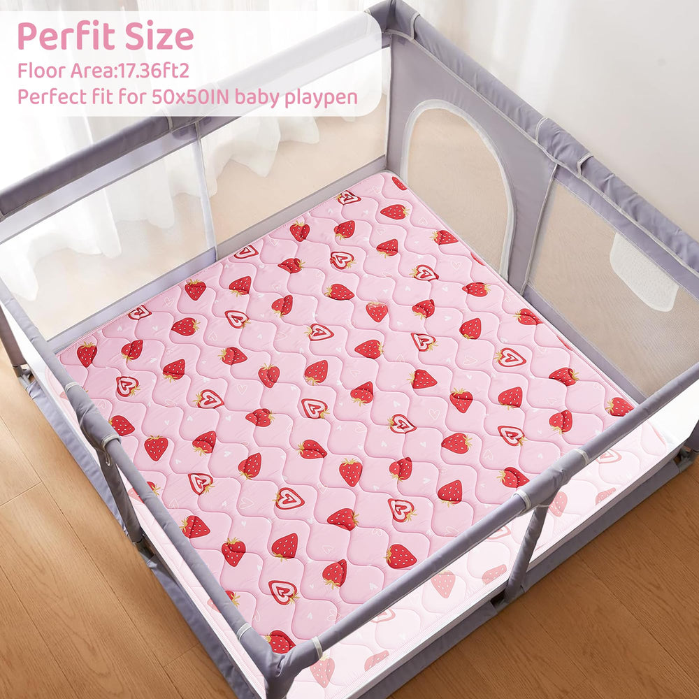 Viviland thick padding surface cushions babies during tummy and crawl play.