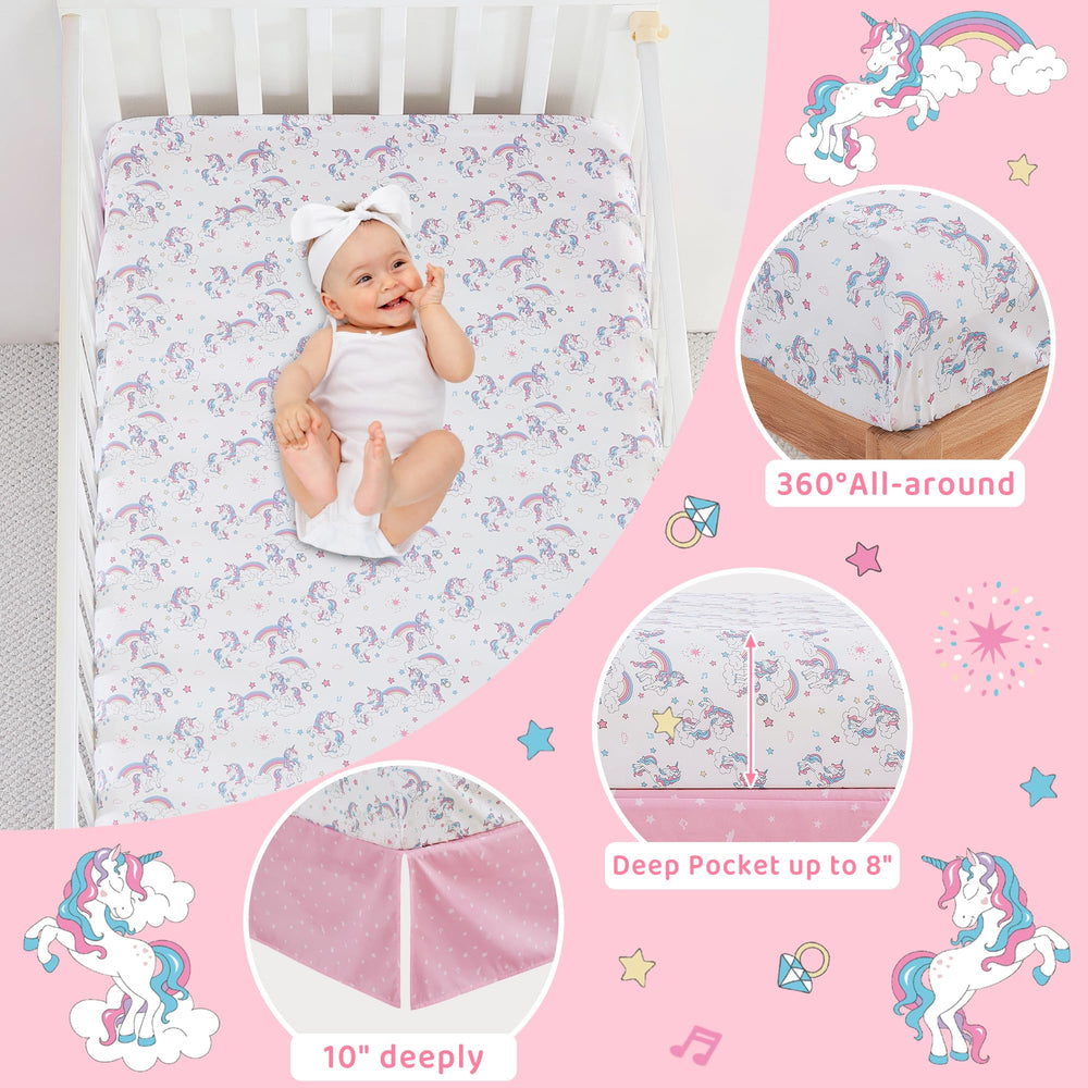 Viviland Unicorn bedding supports baby comfort during naps and nights.