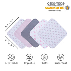 Close-up of superfine fiber washcloths highlighting plush softness.