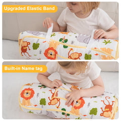 Viviland zoo animal pattern nap mat sparks imaginative play.