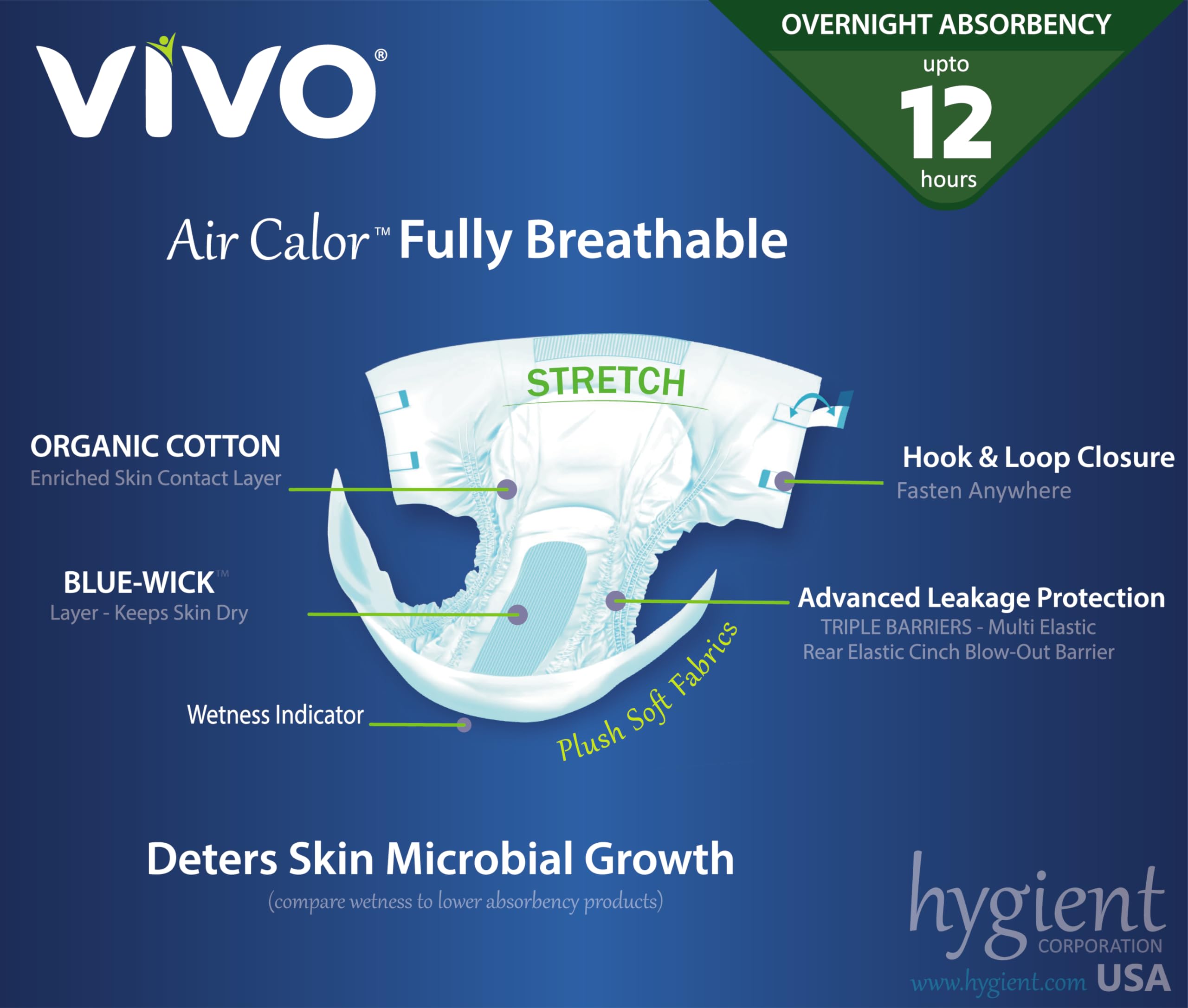 VIVO air calor care soft fabrics delivering breathable comfort
