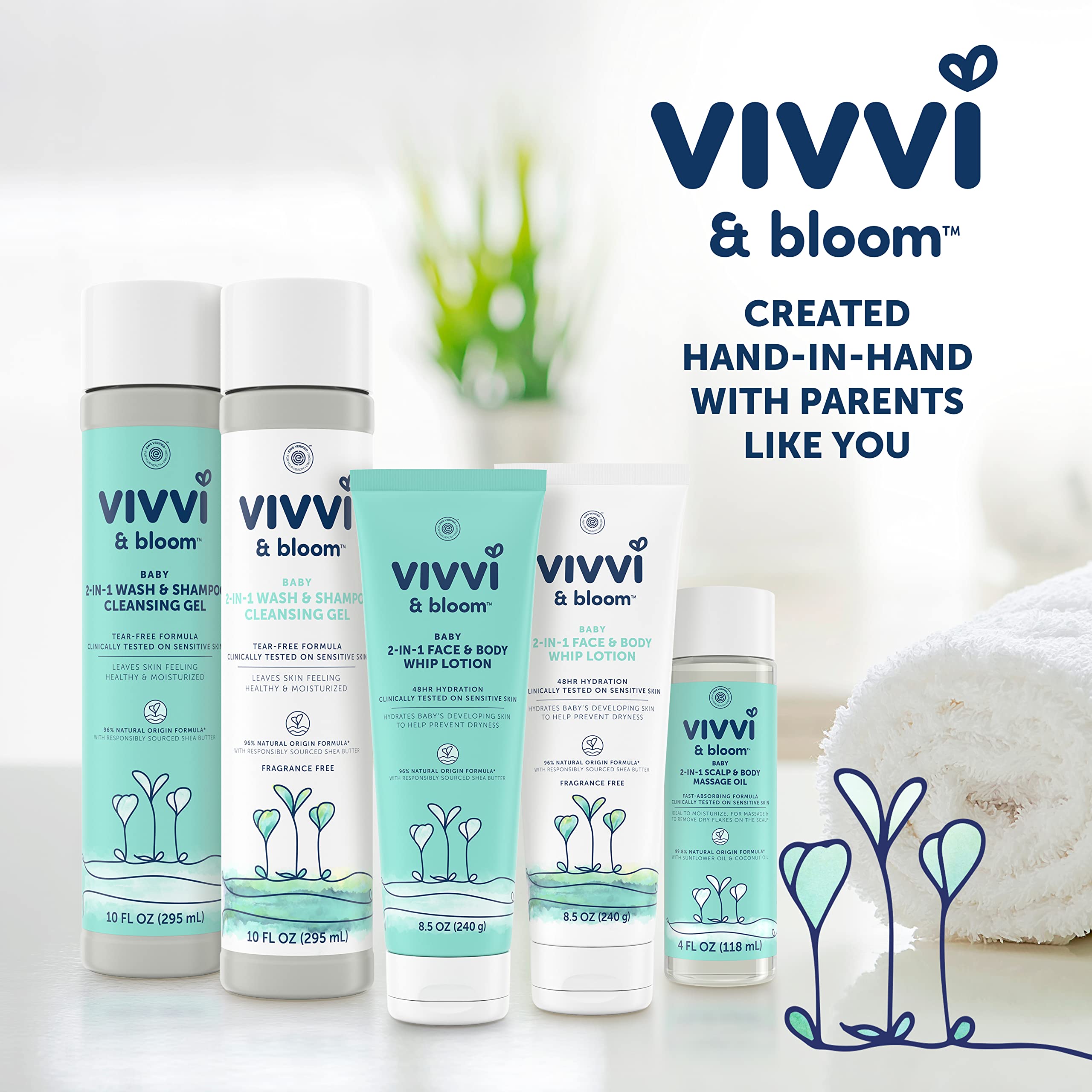 10 oz Vivvi & Bloom bottle showcased for daily use.