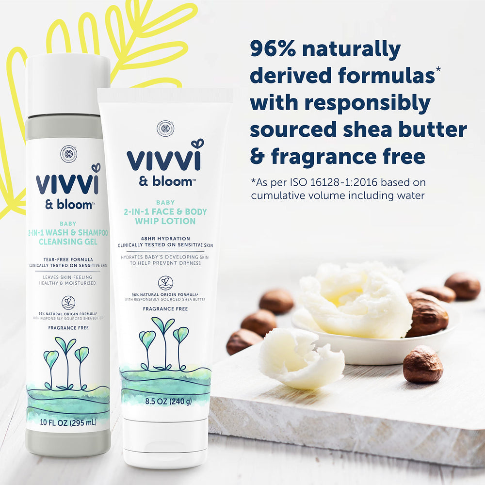 EWG Verified logo on Vivvi & Bloom baby wash bottle.