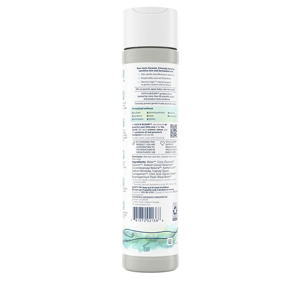 Vegan, hypoallergenic Vivvi & Bloom cleansing gel bottle.