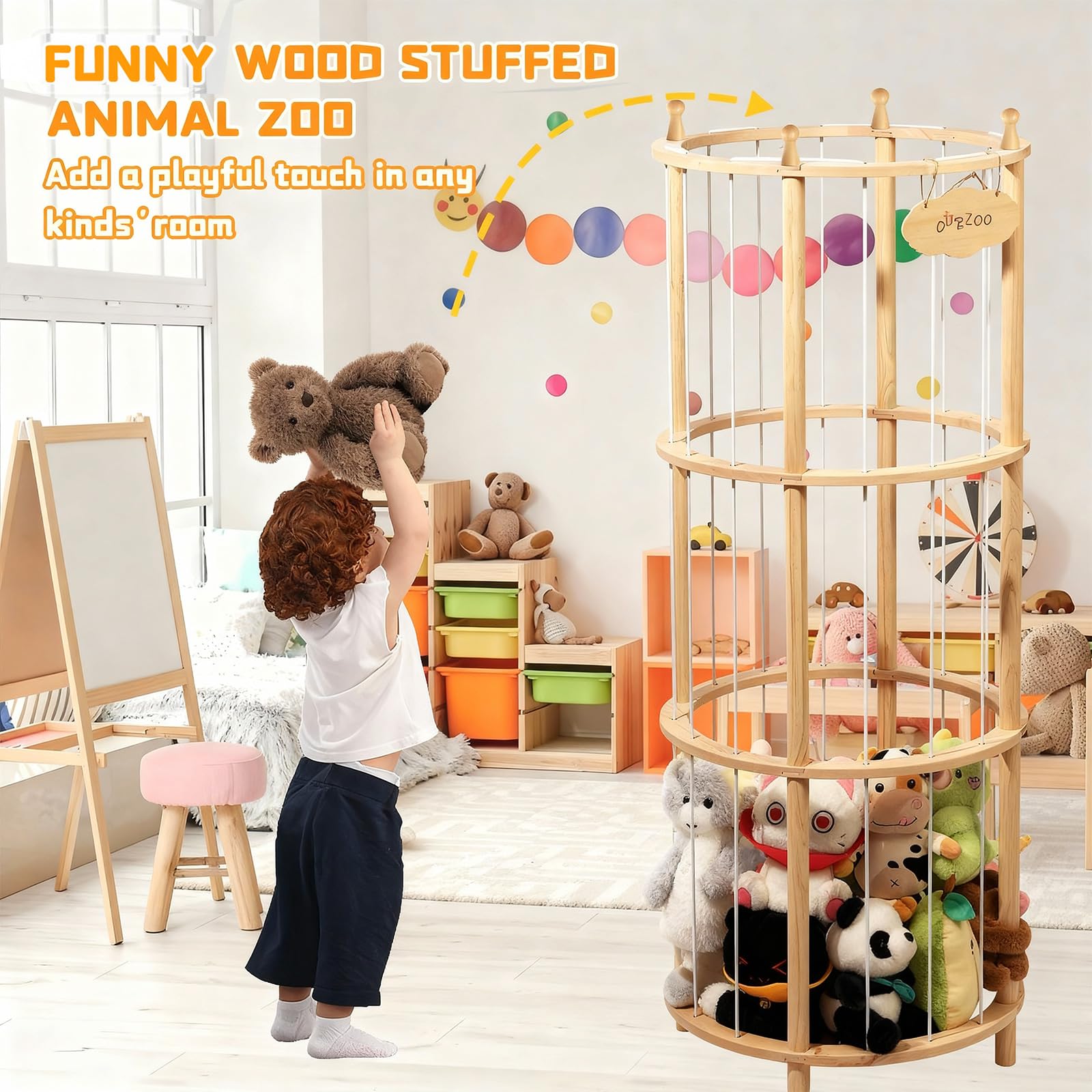Viyuse heavy-duty toy organizer features a sturdy 3-tier design.