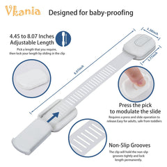 Vkania adhesive locks install without drilling, showing a clean mounting process.