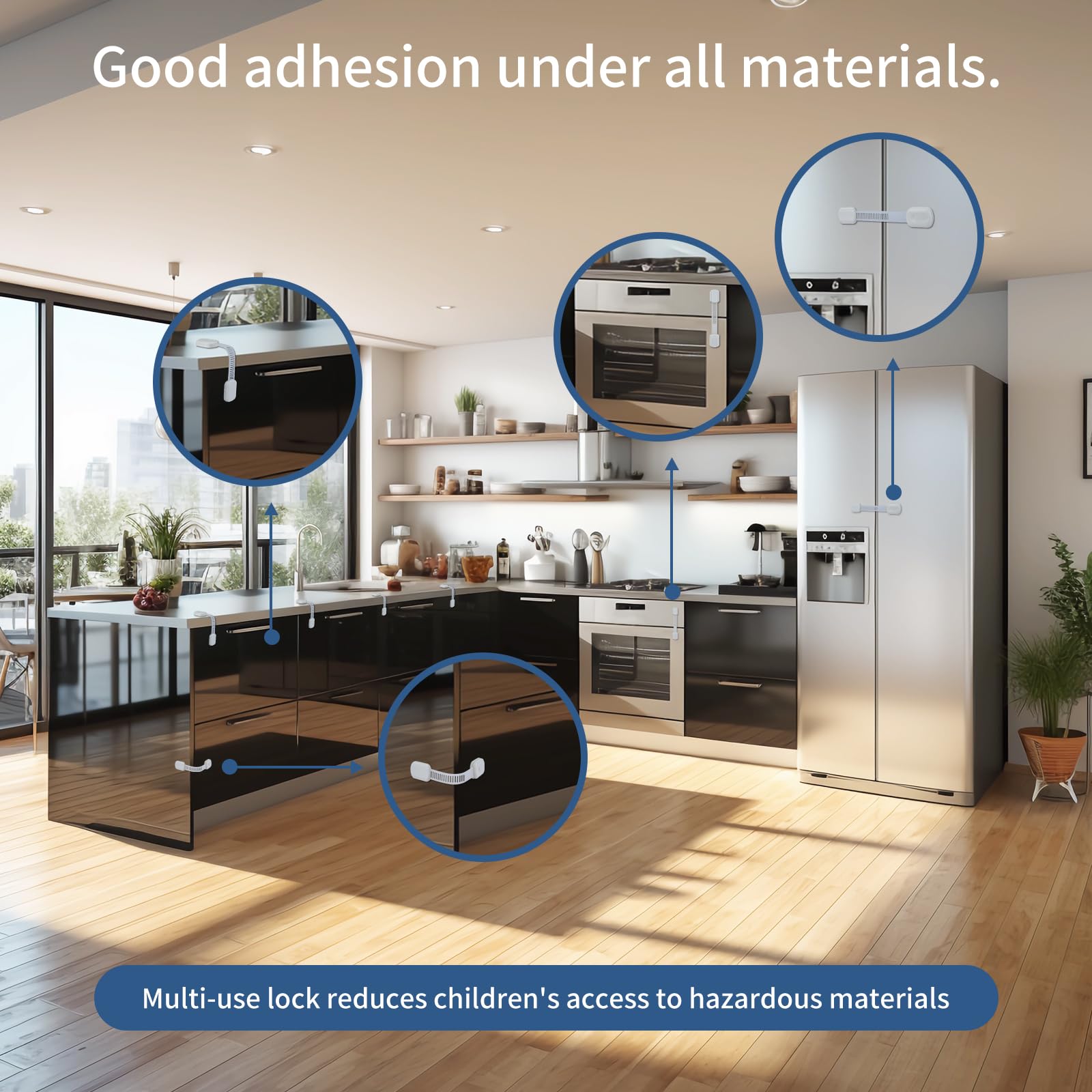 Vkania dog-friendly design helps deter pets from opening cabinets