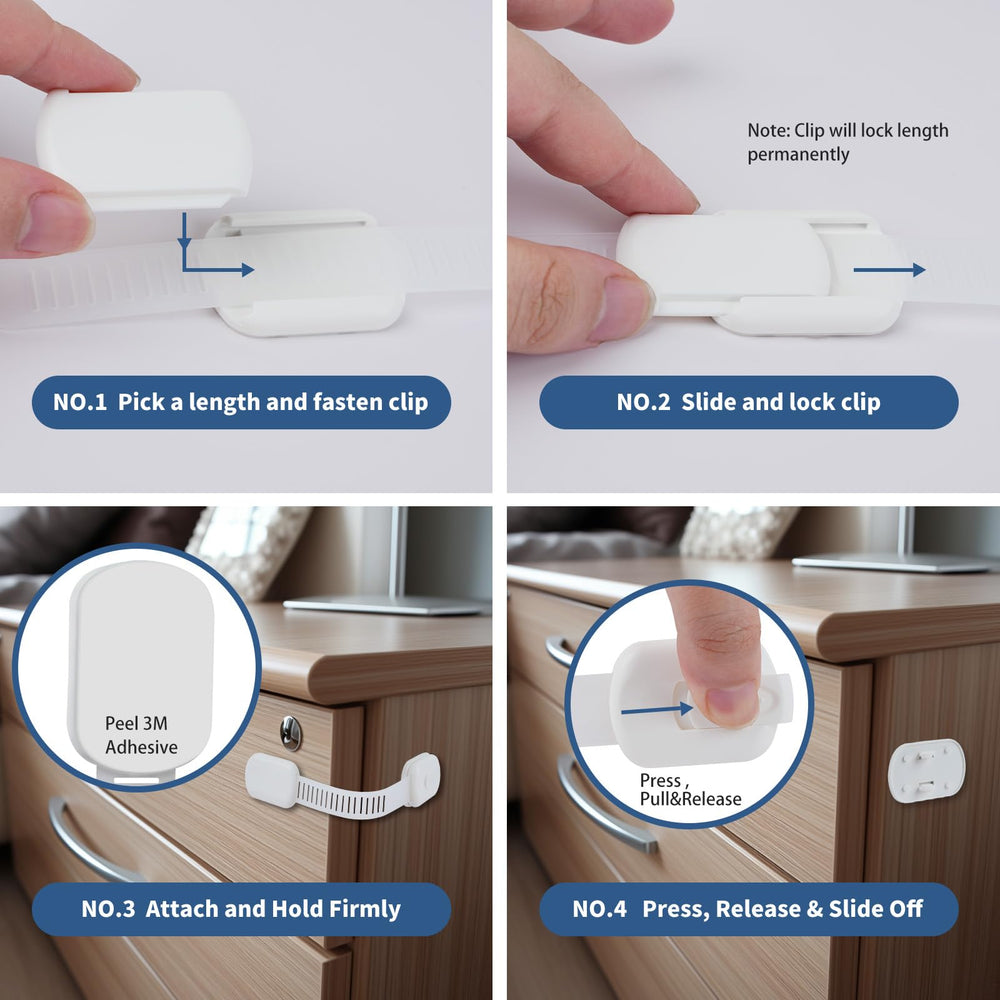 Vkania drawer lock activated, keeping contents safe from curious little hands.