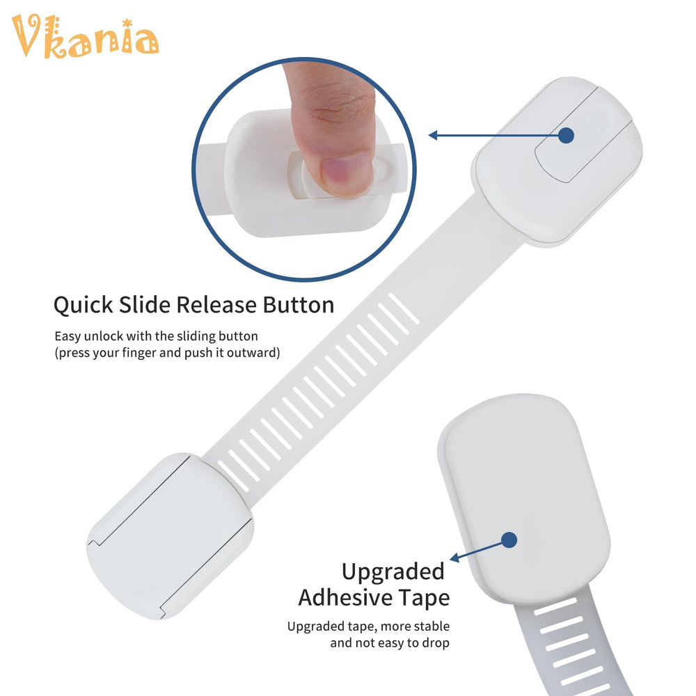 Vkania locks use durable ABS and TPE for long-lasting home safety.