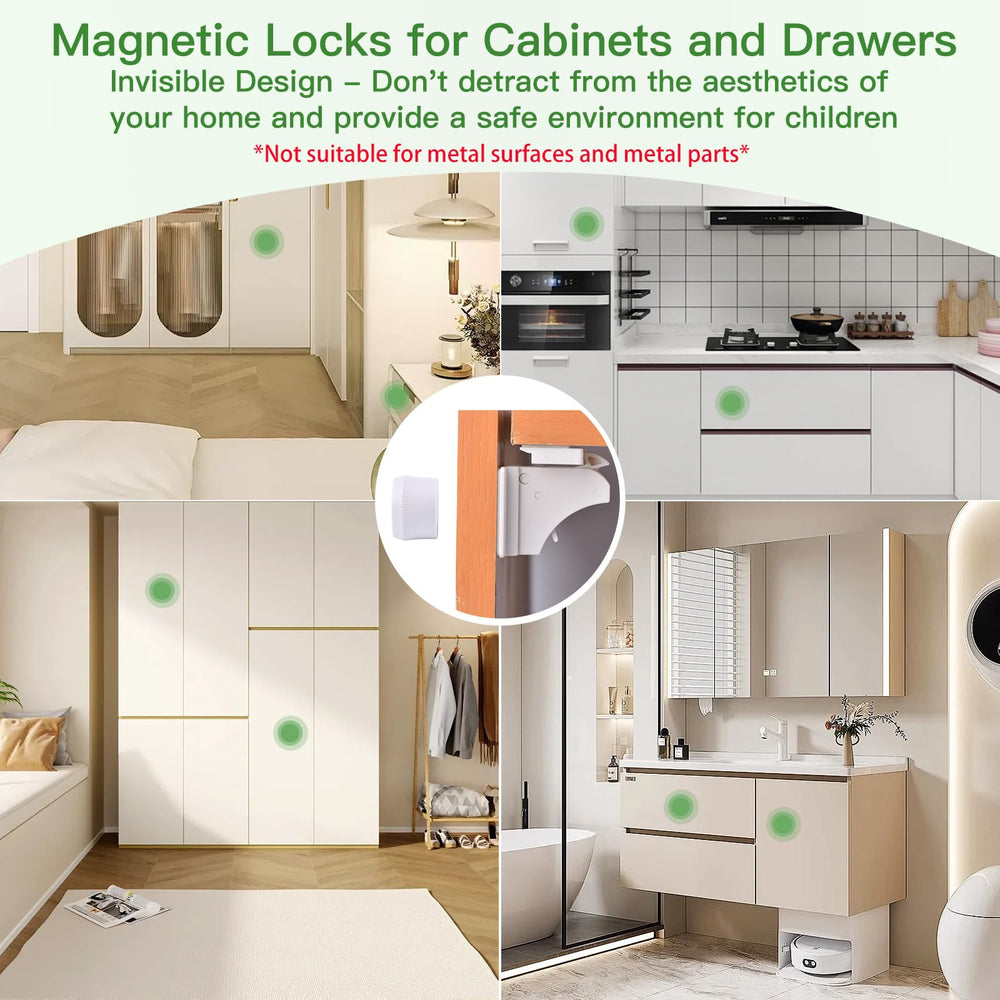Vkania locks installed inside cabinet invisible from outside