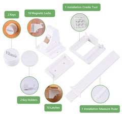 Vkania magnetic mechanism lock ensures strong hold on drawers and cabinets.