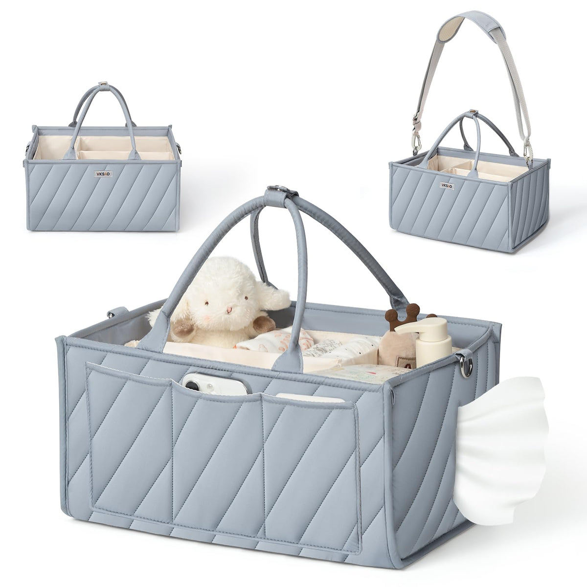 VKSAO diaper caddy organizer with shoulder strap for on-the-go care