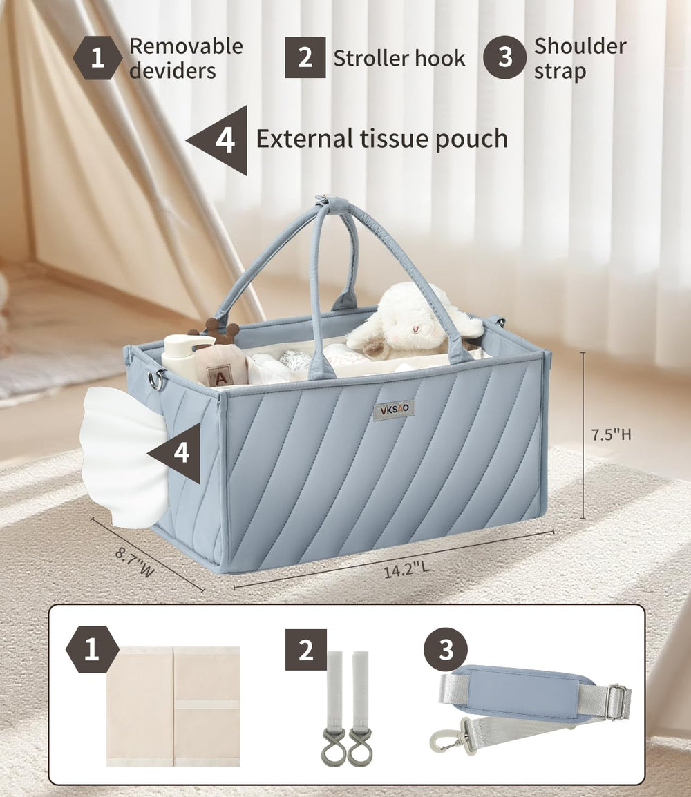 VKSAO removable dividers keep diapers and creams neatly organized