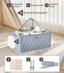 VKSAO removable dividers keep diapers and creams neatly organized