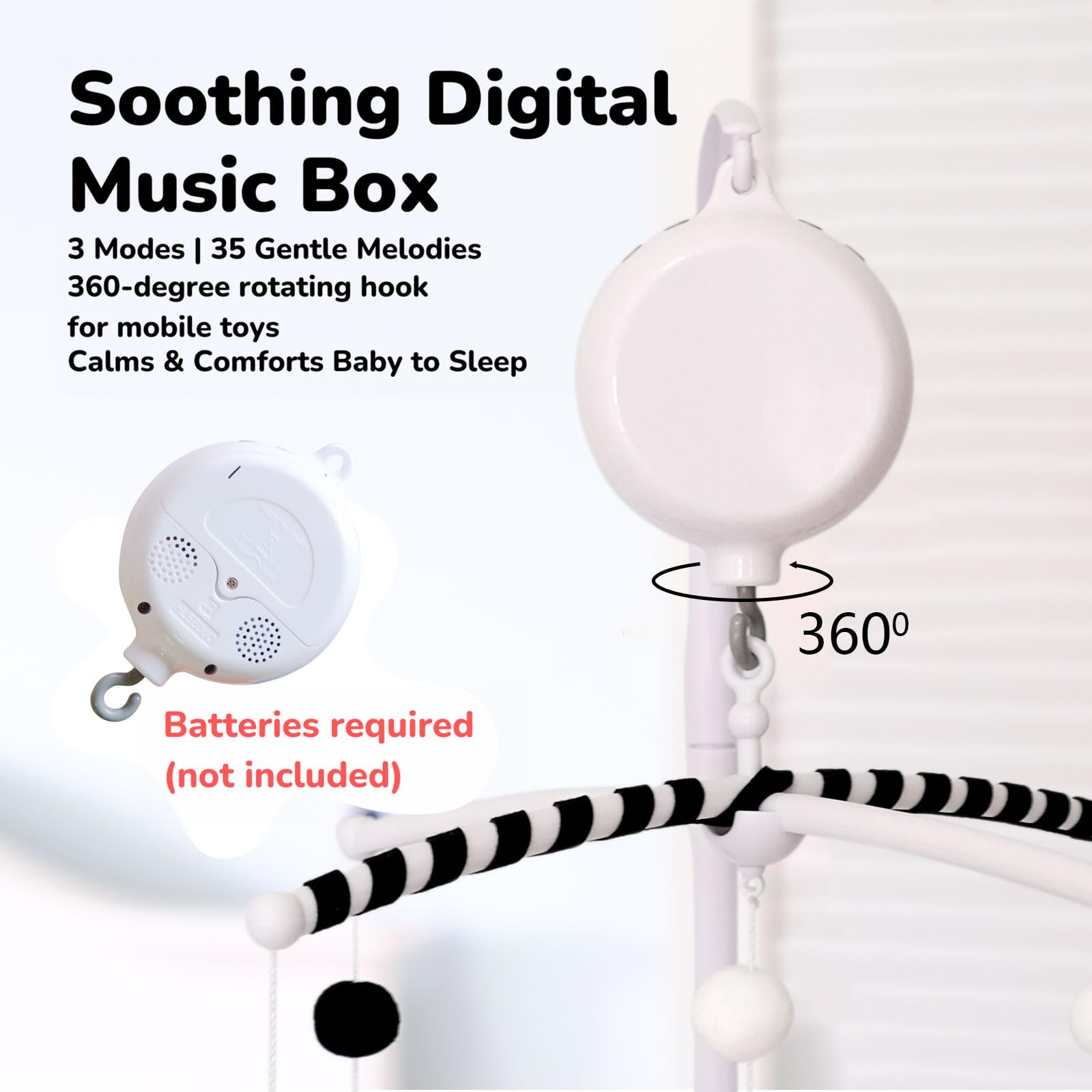 Vlokup baby music box three modes for soothing routines