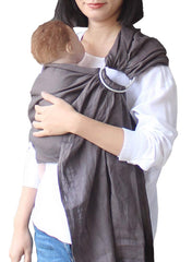 Vlokup Baby Ring Sling close-up of rings and fabric showing adjustable comfort