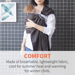 Vlokup Baby Ring Sling cotton blend fabric detail for breathability