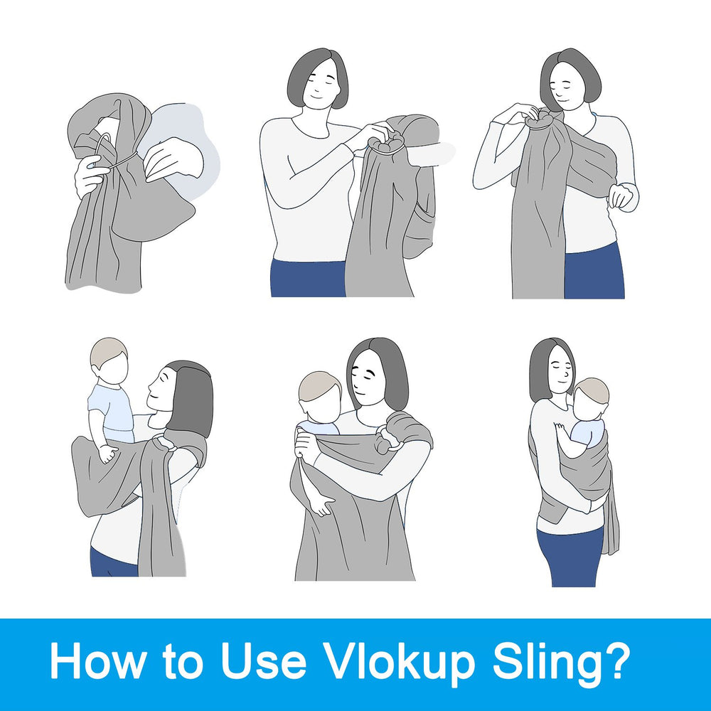 Vlokup Ring Sling weight capacity 10-40 lbs for growing child