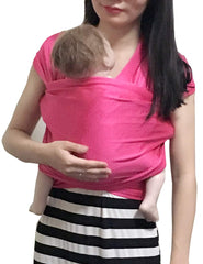 Vlokup rose baby wrap front view shows comfortable fit for newborns