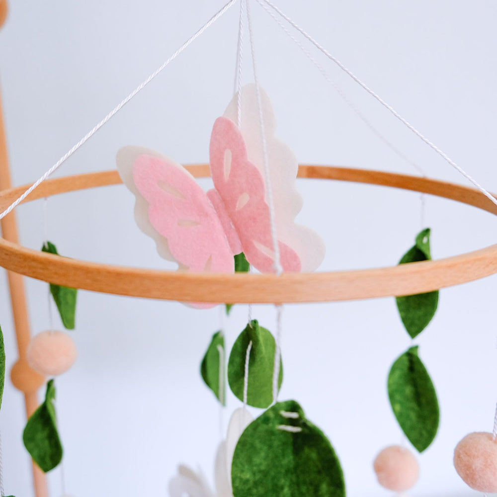 Vlokup butterfly mobile promotes visual stimulation for babies.