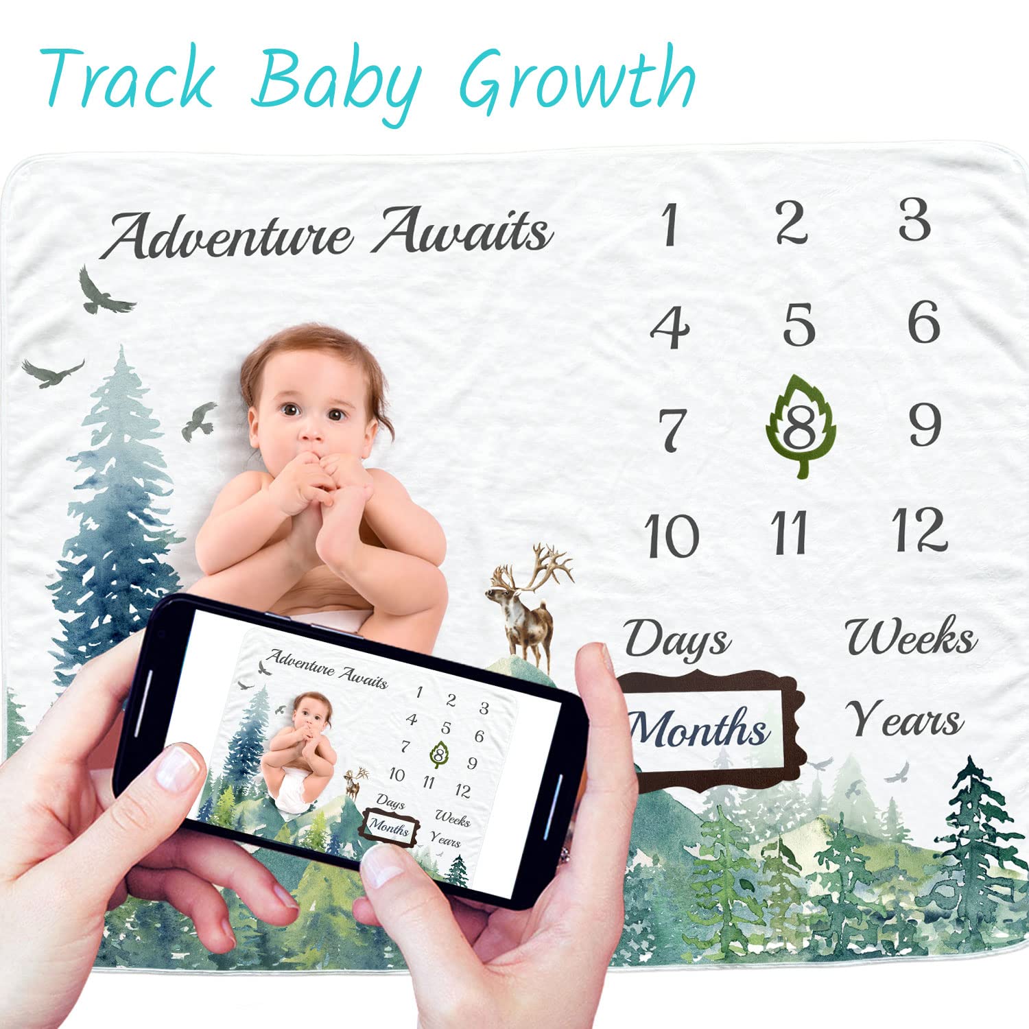 Vlokup milestone card included to mark key moments in your baby’s month-by-month journey.