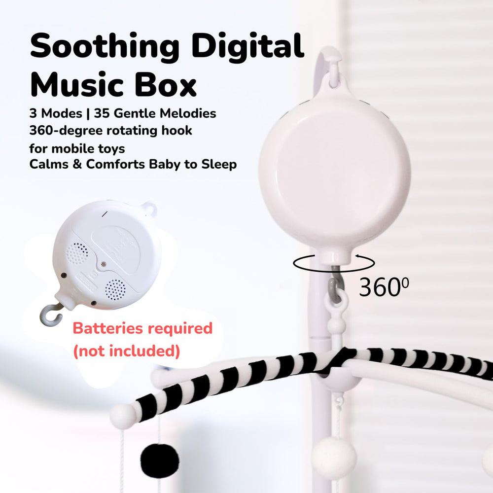 Vlokup Montessori Mobile digital music box delivers soothing lullabies to aid baby sleep