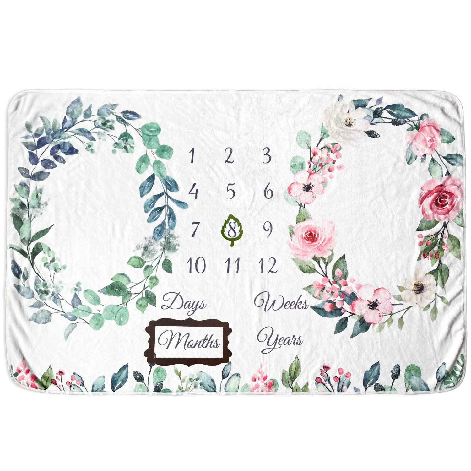 Vlokup neutral Boho floral design fits any nursery decor.