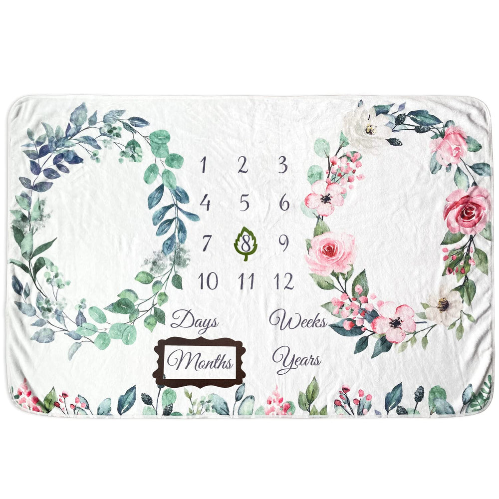 Vlokup neutral Boho floral design fits any nursery decor.