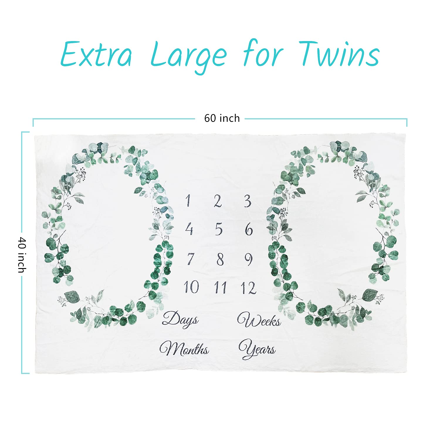 Vlokup neutral green leaf design enhances twin photo sessions