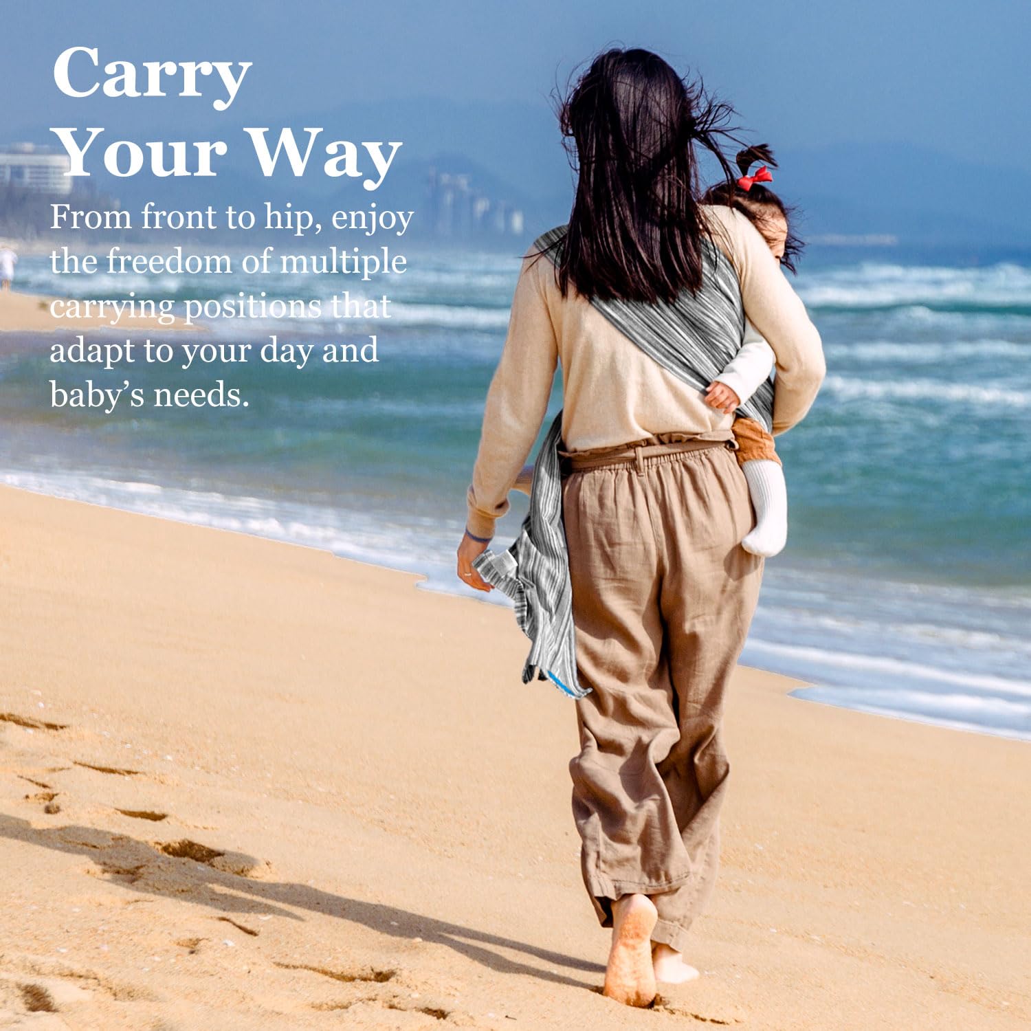 Vlokup Ring Sling is compact and travel friendly for outings