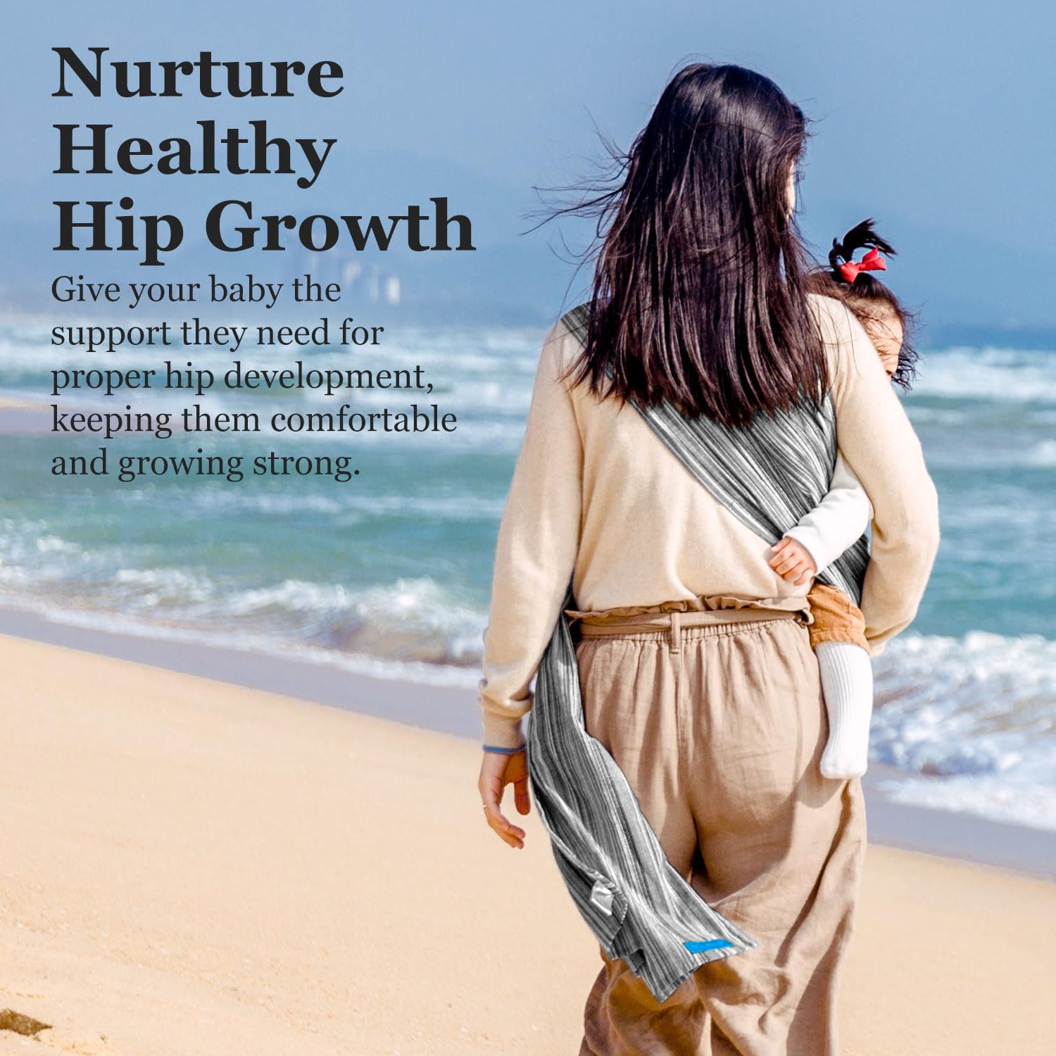 Vlokup Ring Sling ergonomic design distributes weight for comfort