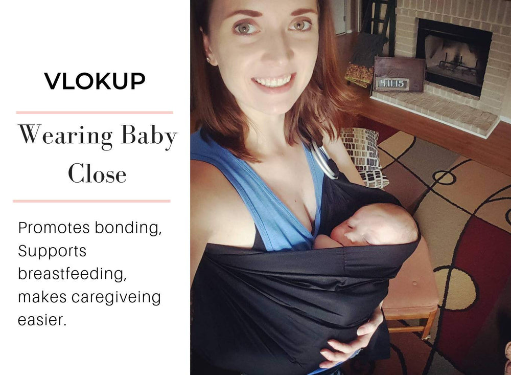 Vlokup ring sling ergonomic fit supports balanced weight and hip alignment