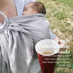 Vlokup Ring Sling soft linen cotton fabric keeps baby cool and cozy