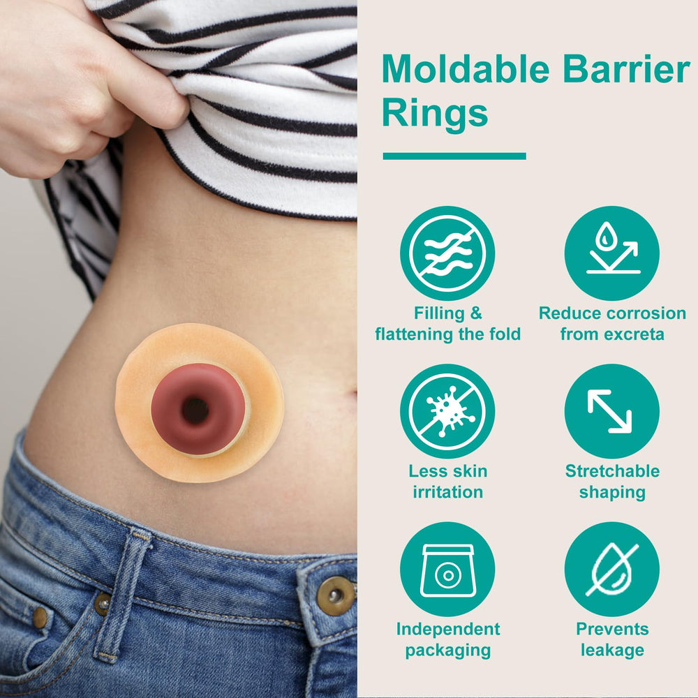 Vlookup hydrocolloid skin extender ring highlights skin-friendly material for protection.