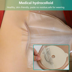 Vlookup one-piece drainable ostomy bags with closure for simple application