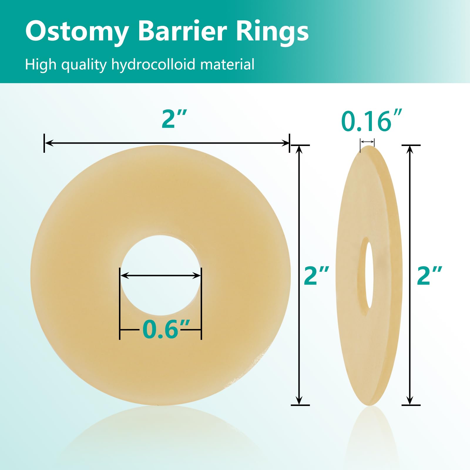 Vlookup barrier rings with 4mm thickness designed to mold to skin.