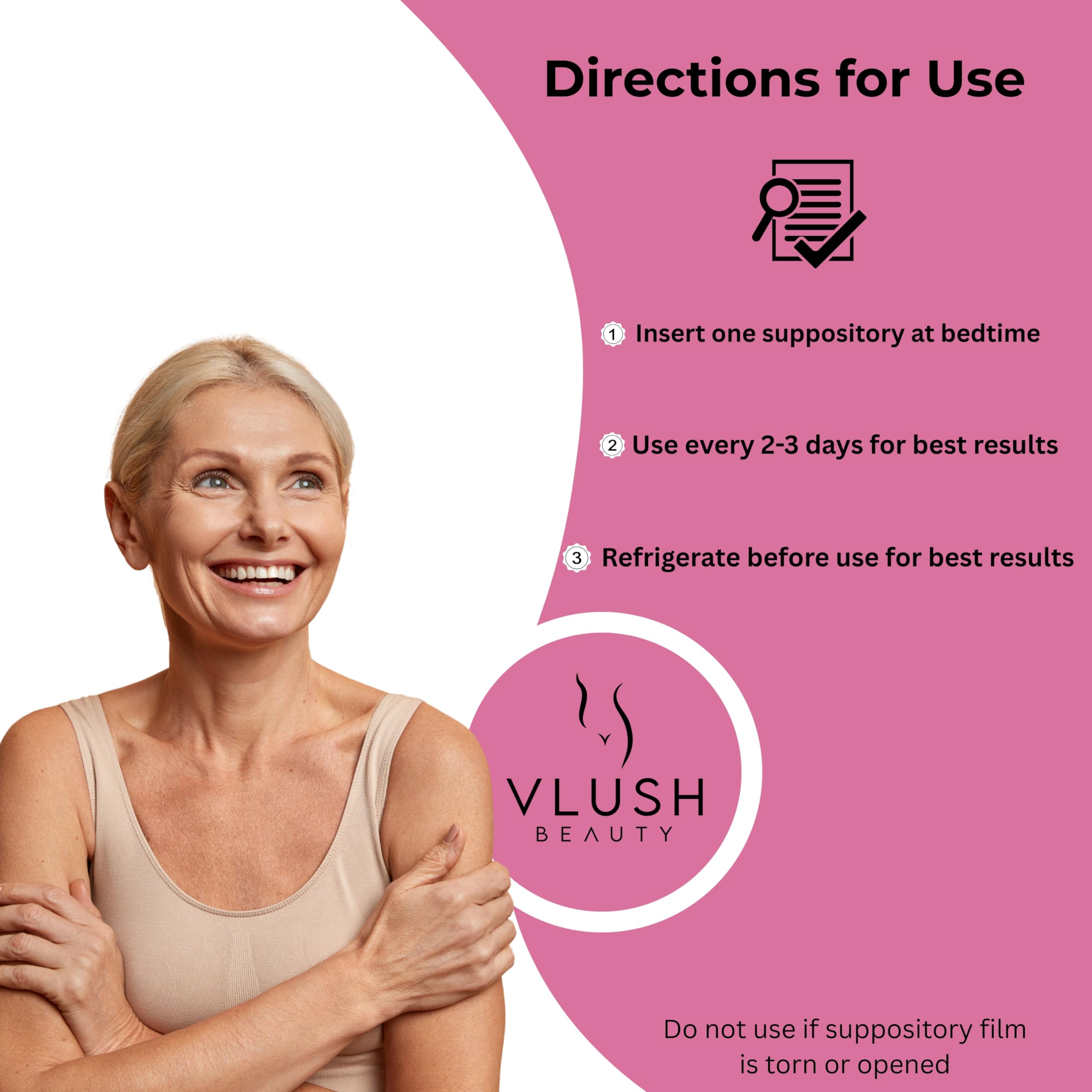 VLUSH label with FDA-registered facility seal and clean ingredients