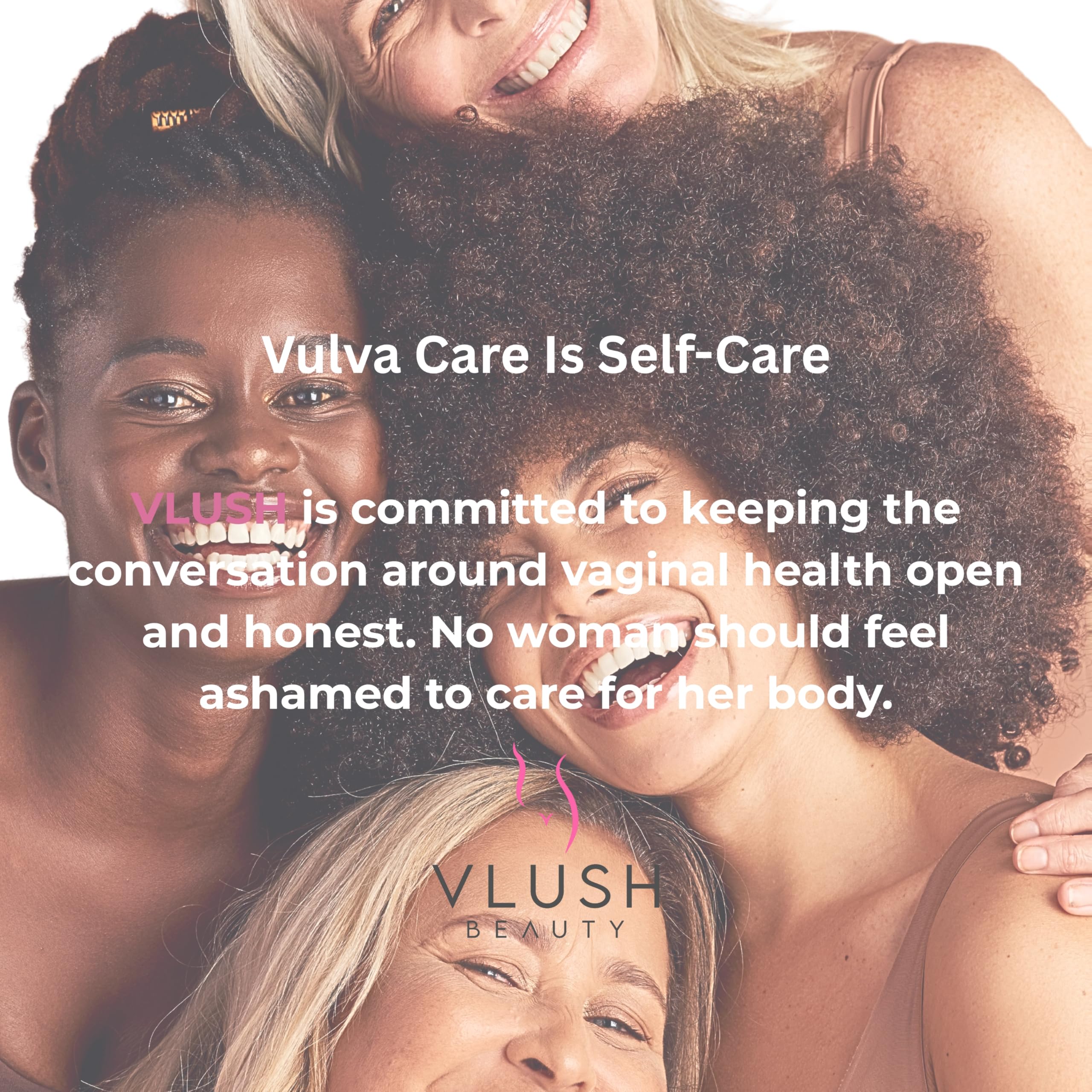 VLUSH fragrance-free and paraben-free formula on packaging