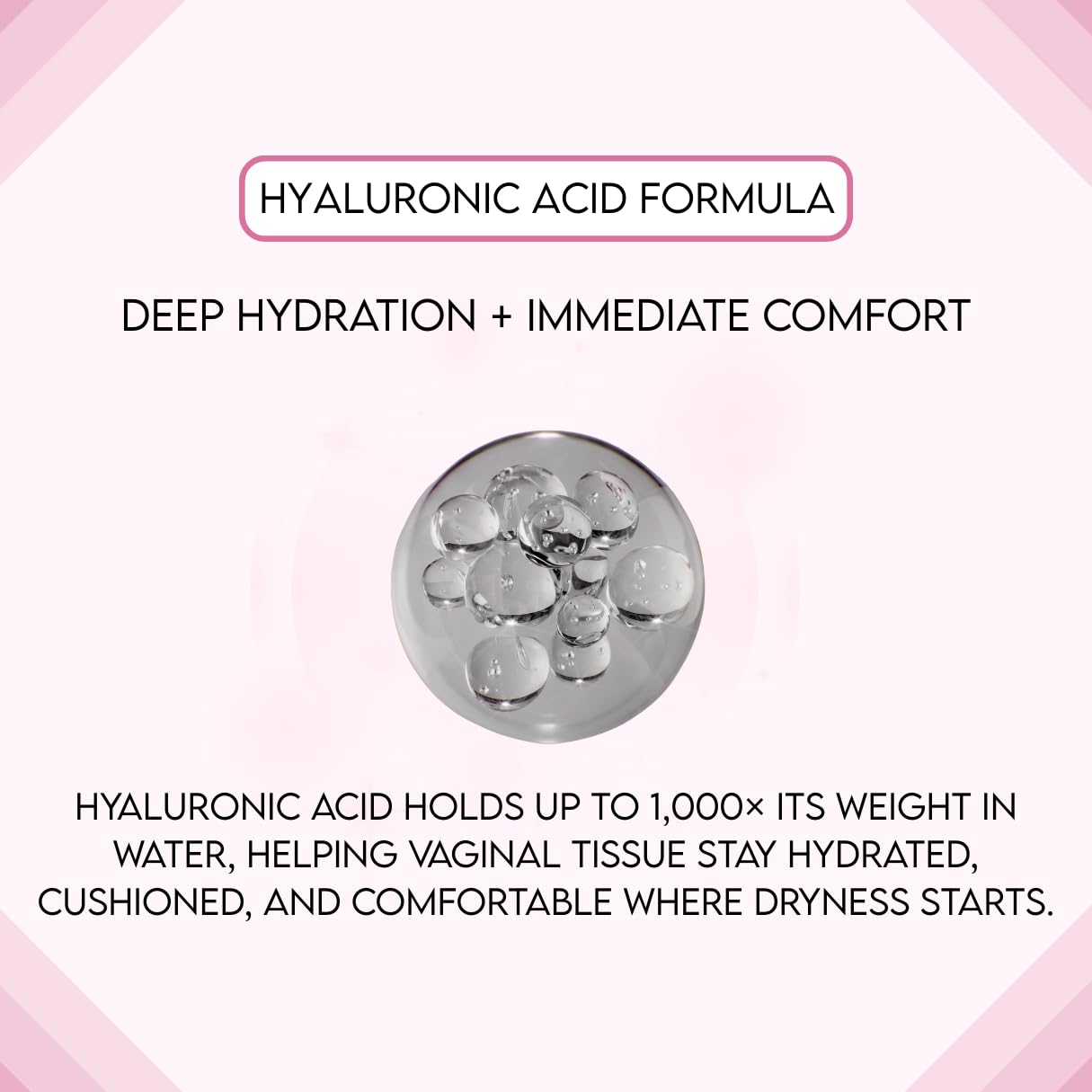 VLUSH hyaluronic acid providing deep hydration for sustained comfort