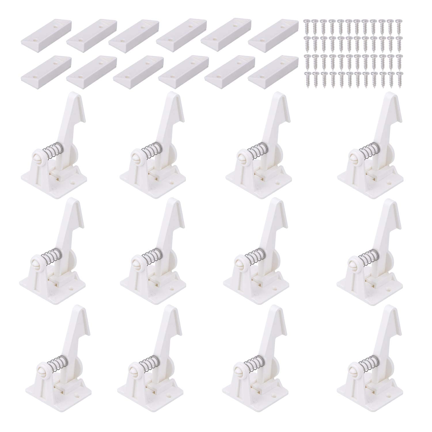 VMAISI 12-pack cabinet locks with adhesive for quick, no-drill safety in kitchens