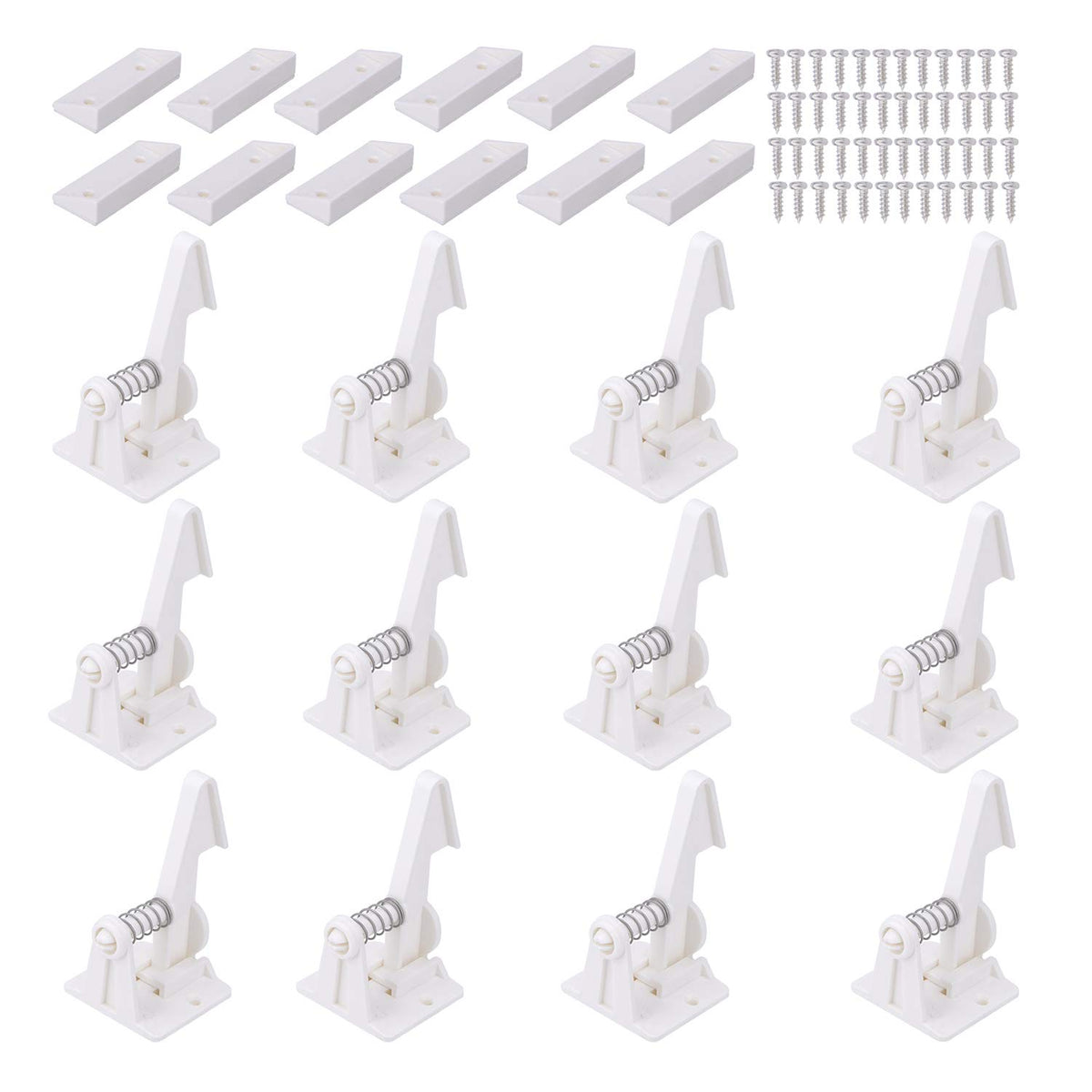 VMAISI 12-pack cabinet locks with adhesive for quick, no-drill safety in kitchens