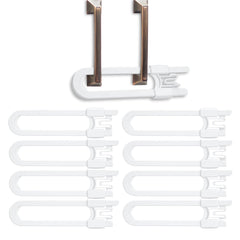 Vmaisi 8-pack baby sliding cabinet locks secure kitchens and cupboards with simple installation.