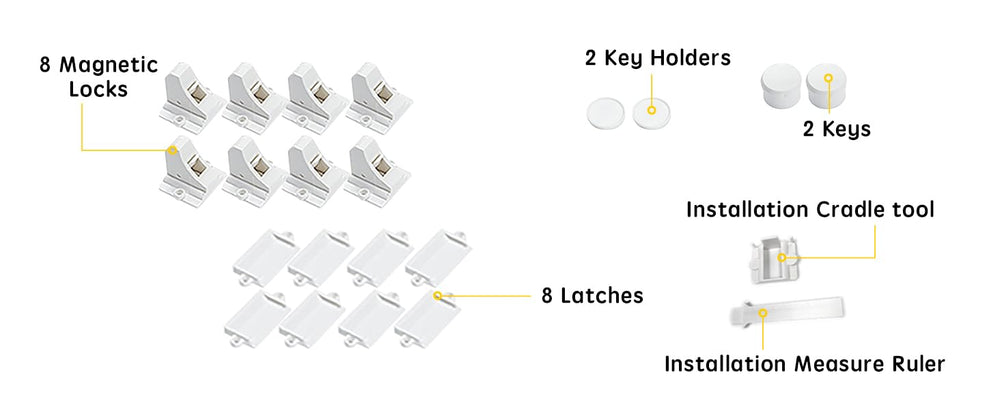 Vmaisi adhesive magnetic cabinet locks for bathroom drawers maintain safety with style.