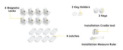 Vmaisi adhesive magnetic cabinet locks for bathroom drawers maintain safety with style.