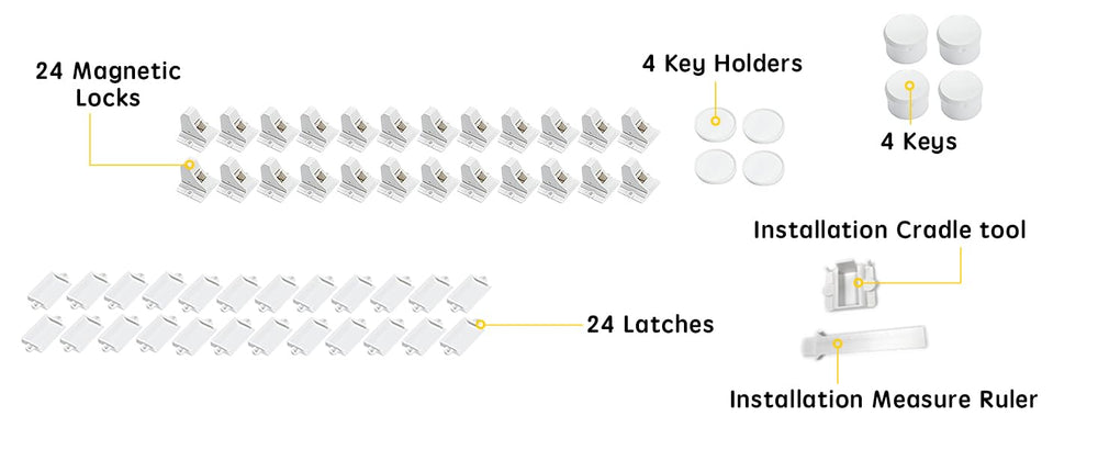 Cradle with keys for Vmaisi magnetic lock kit keeps spare keys organized