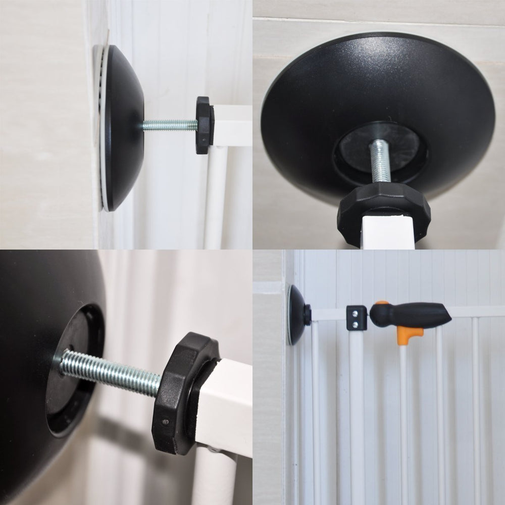 Vmaisi black finish blends with decor while guarding walls.