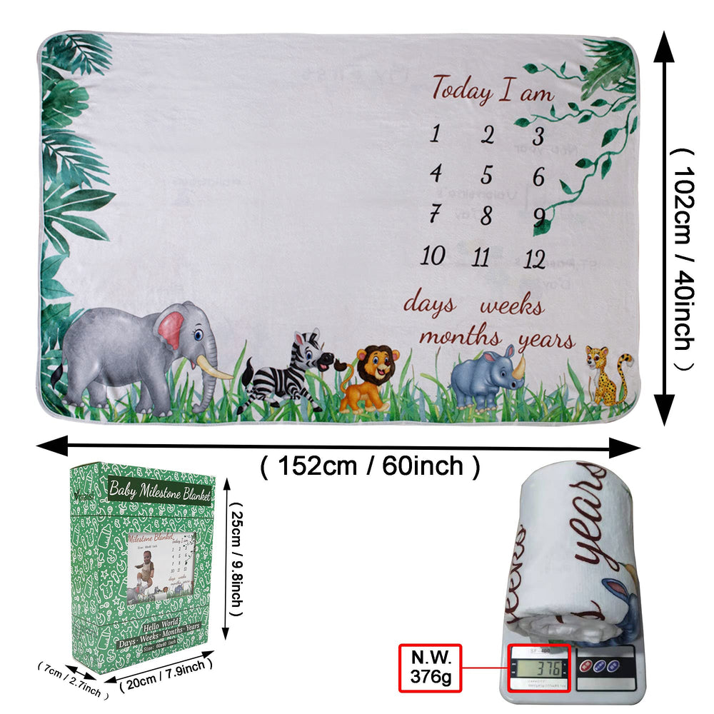 Vmaisi green animal blanket adds playful nursery decor and photo-worthy moments.