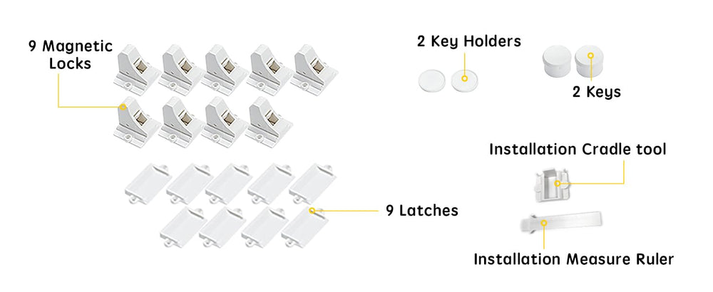Vmaisi magnetic cabinet locks with inside placement for a neat, safe kitchen.